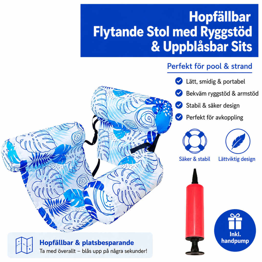 Flytande Stol med Ryggstöd – Maximal Komfort i Vattnet