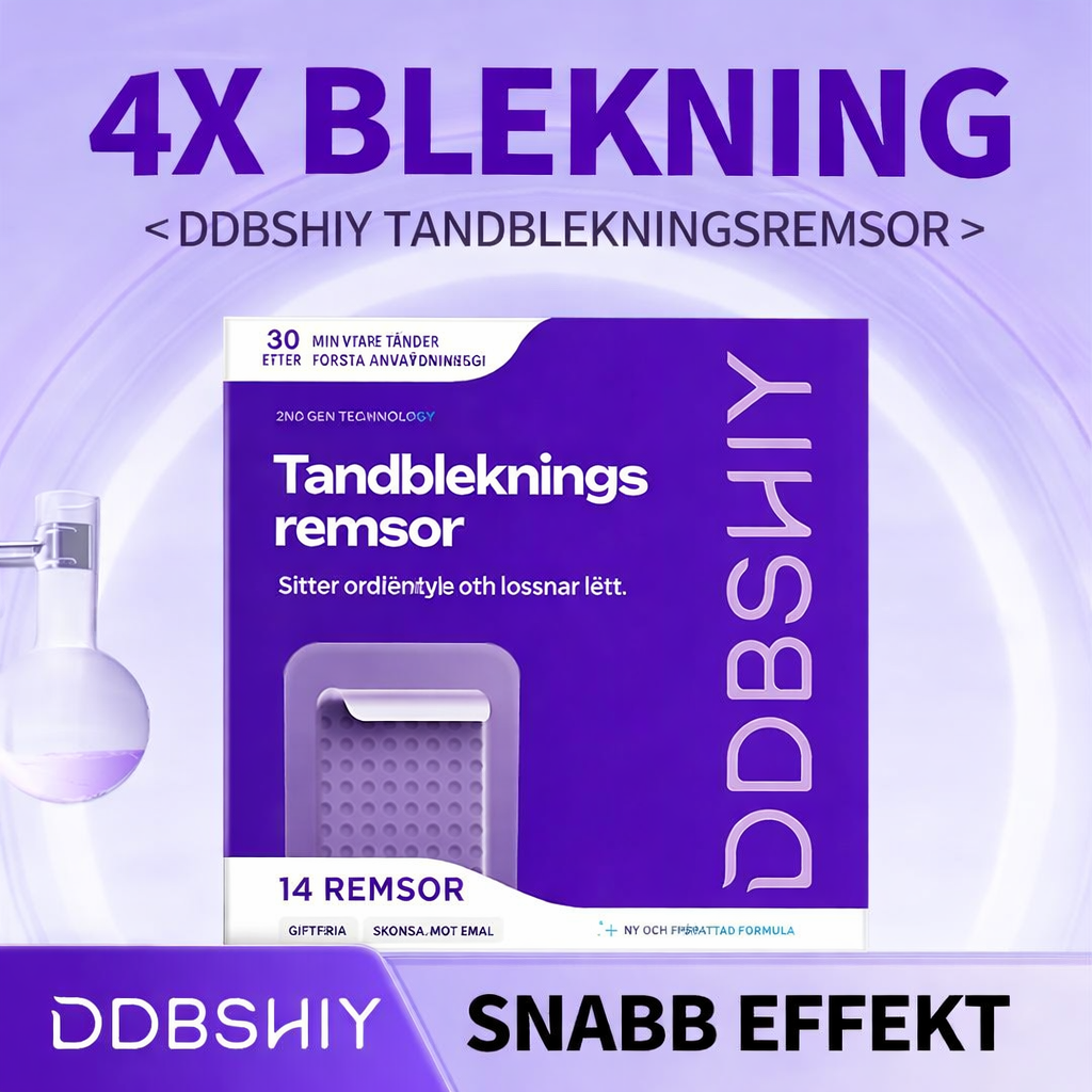 Lila Tandblekningsremsor – Fräsch Andedräkt & Vitare Tänder