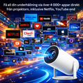 MiniLux Pro – Smart Miniprojektor med Bluetooth samt WiFi (2025 Modell)