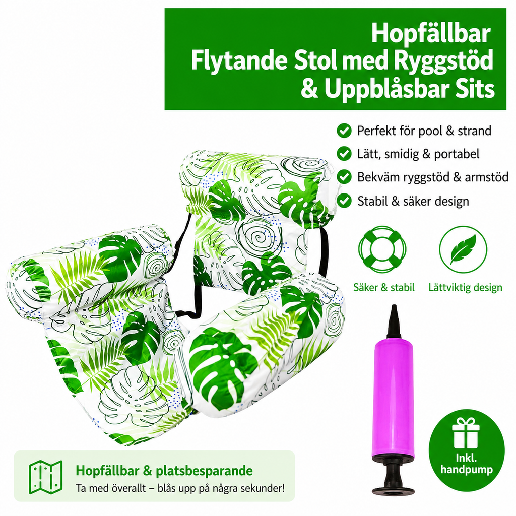 Flytande Stol med Ryggstöd – Maximal Komfort i Vattnet