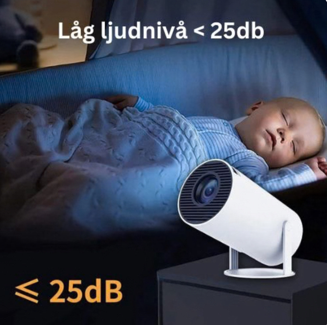 MiniLux Pro – Smart Miniprojektor med Bluetooth samt WiFi (2025 Modell)