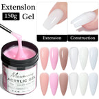 Nagelförlängningsgelé 150g– vit, ljusrosa akryl nagelkonst UV/LED-gel
