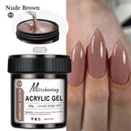 Nagelförlängningsgelé 150g– vit, ljusrosa akryl nagelkonst UV/LED-gel