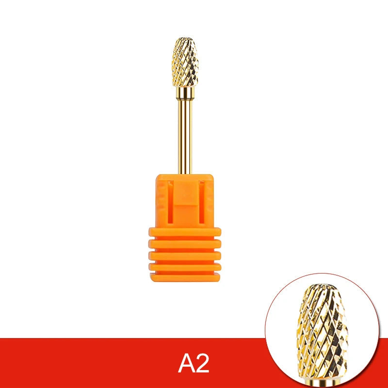 Milling Cutter Golden Carbide Nail Drill Bits For Electric Nail Drill Manicure Machine Pedicure Nail Files Accessories