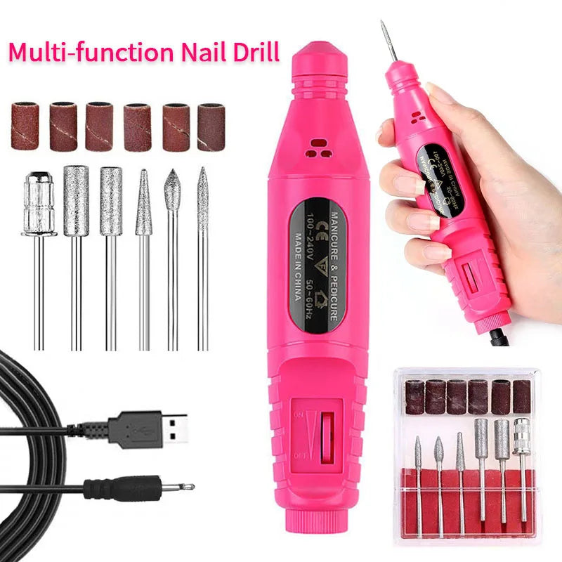 LULAA Electric Nail Sander Nail Drill Machine Grinder Nail Removal Exfoliating Polishing Tool Pedicure Machine Adapter
