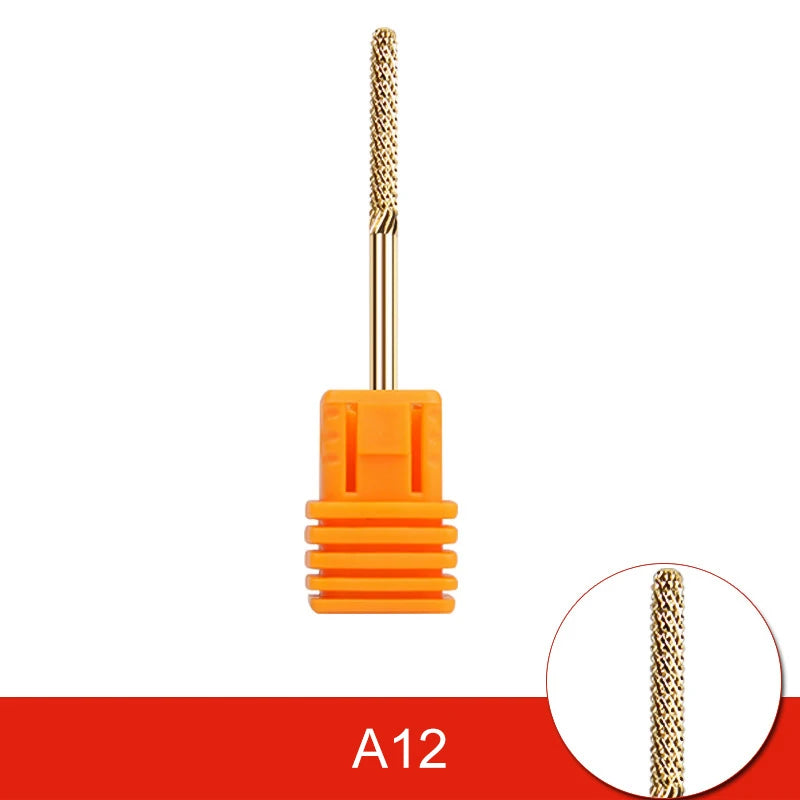 Milling Cutter Golden Carbide Nail Drill Bits For Electric Nail Drill Manicure Machine Pedicure Nail Files Accessories