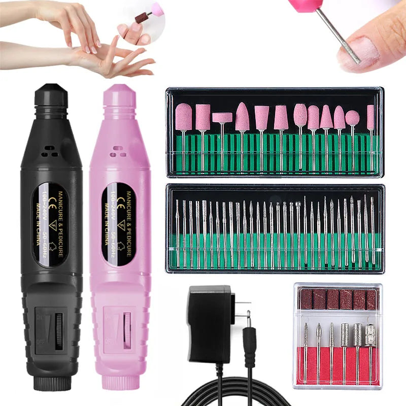 LULAA Electric Nail Sander Nail Drill Machine Grinder Nail Removal Exfoliating Polishing Tool Pedicure Machine Adapter