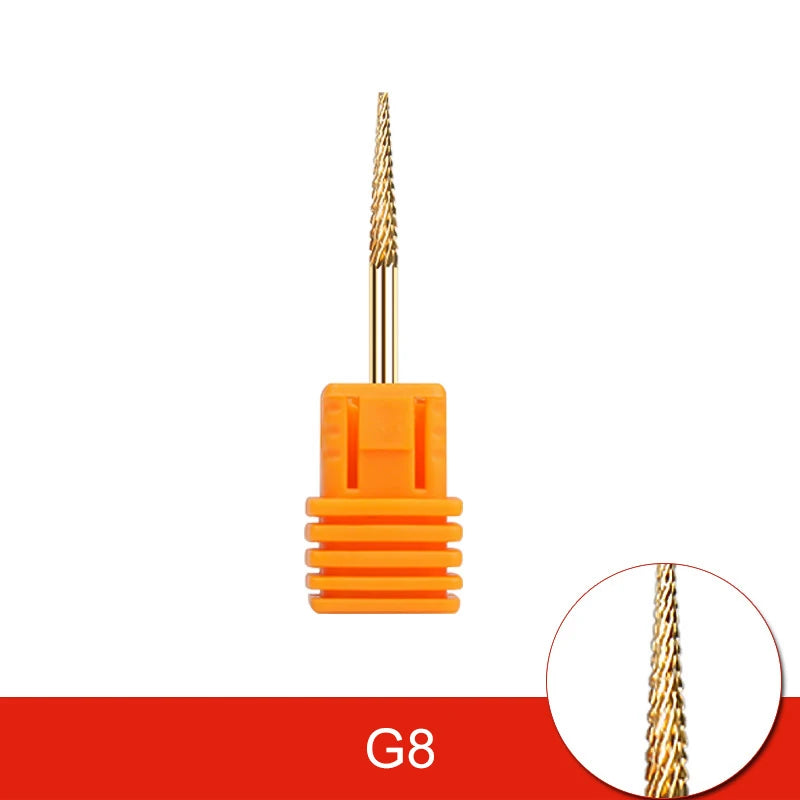 Milling Cutter Golden Carbide Nail Drill Bits For Electric Nail Drill Manicure Machine Pedicure Nail Files Accessories