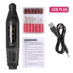 LULAA Electric Nail Sander Nail Drill Machine Grinder Nail Removal Exfoliating Polishing Tool Pedicure Machine Adapter