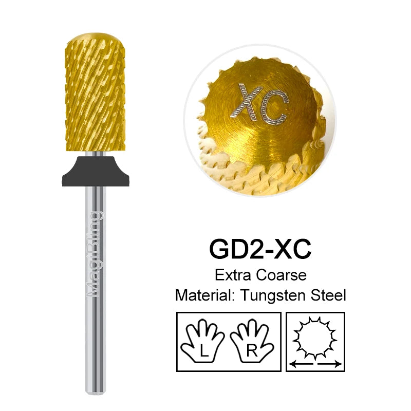 Milling Cutter Golden Carbide Nail Drill Bits For Electric Nail Drill Manicure Machine Pedicure Nail Files Accessories