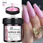 Nagelförlängningsgelé 150g– vit, ljusrosa akryl nagelkonst UV/LED-gel