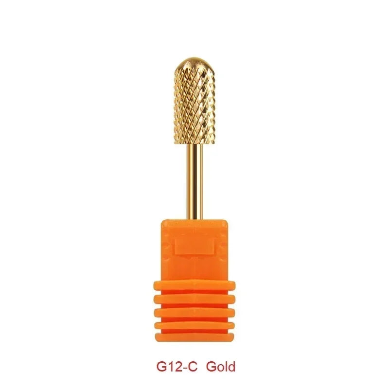 Milling Cutter Golden Carbide Nail Drill Bits For Electric Nail Drill Manicure Machine Pedicure Nail Files Accessories