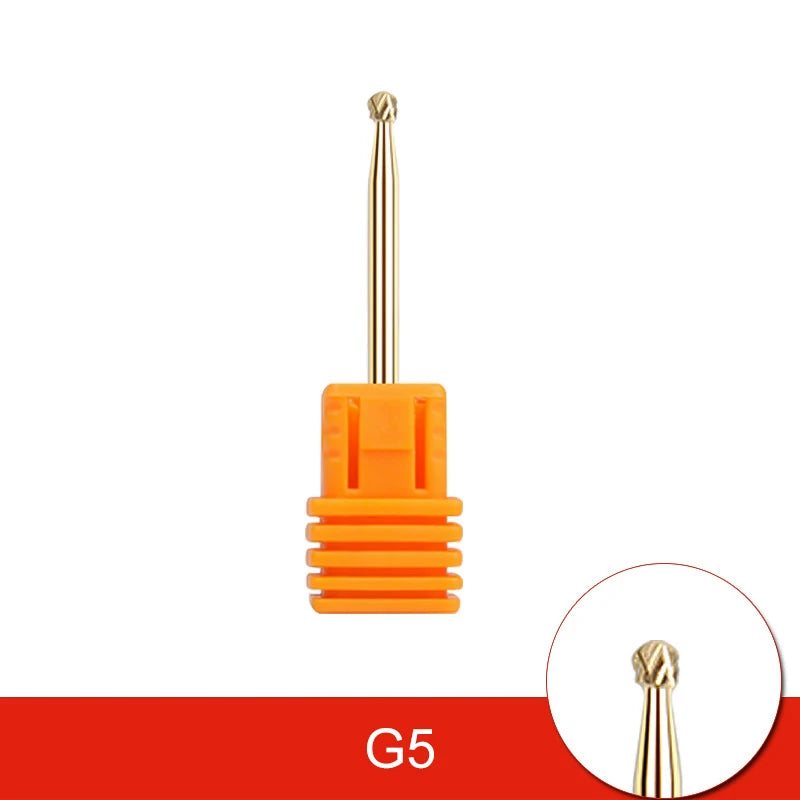 Milling Cutter Golden Carbide Nail Drill Bits For Electric Nail Drill Manicure Machine Pedicure Nail Files Accessories