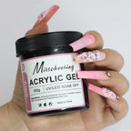 Nagelförlängningsgelé 150g– vit, ljusrosa akryl nagelkonst UV/LED-gel