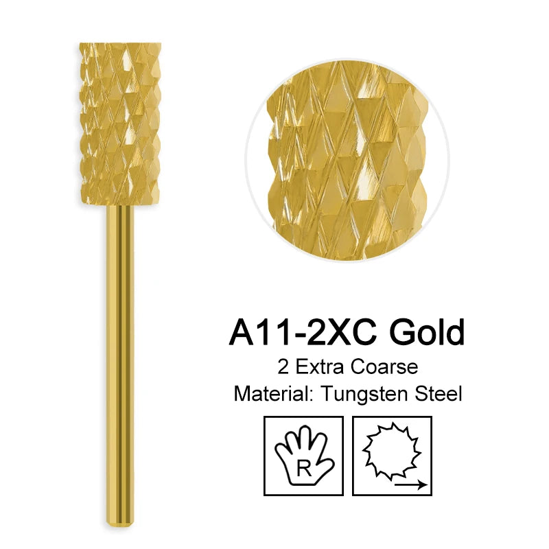 Milling Cutter Golden Carbide Nail Drill Bits For Electric Nail Drill Manicure Machine Pedicure Nail Files Accessories