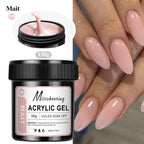 Nagelförlängningsgelé 150g– vit, ljusrosa akryl nagelkonst UV/LED-gel